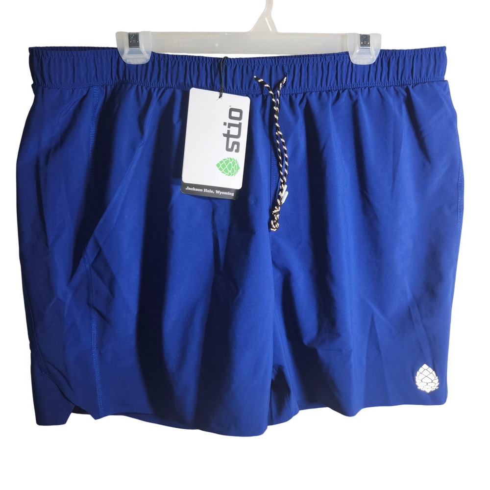 Stio Men's Terral Cobalt Night XXL 6 Inch Inseam Athletic‎ Shorts NEW WITH TAGS